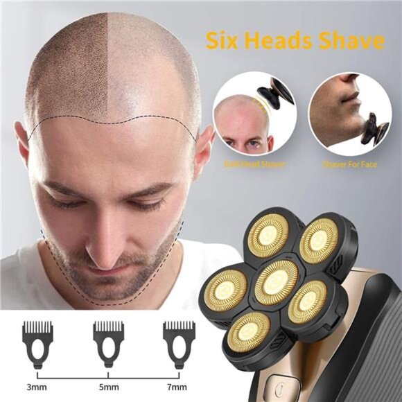Head Shavers for Men Upgraded 5 in 1 Multifunctional Bald Head Shaver Grooming - Picture 5 of 8